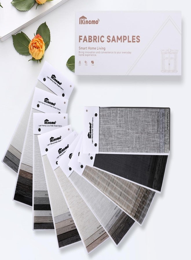 Kincmo 100% Blackout & Light Filtering Motorized Roller Shades Fabric Samples - Image 3